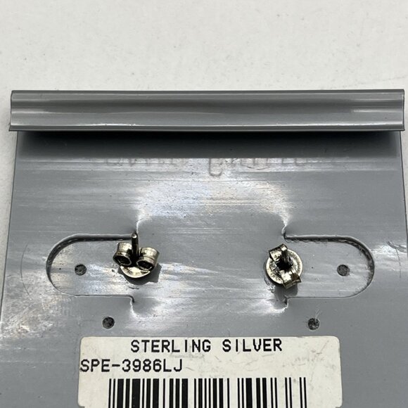 Sterling Silver Purple Lavender Jade Round Dangle Pierced Earrings New - Picture 5 of 7